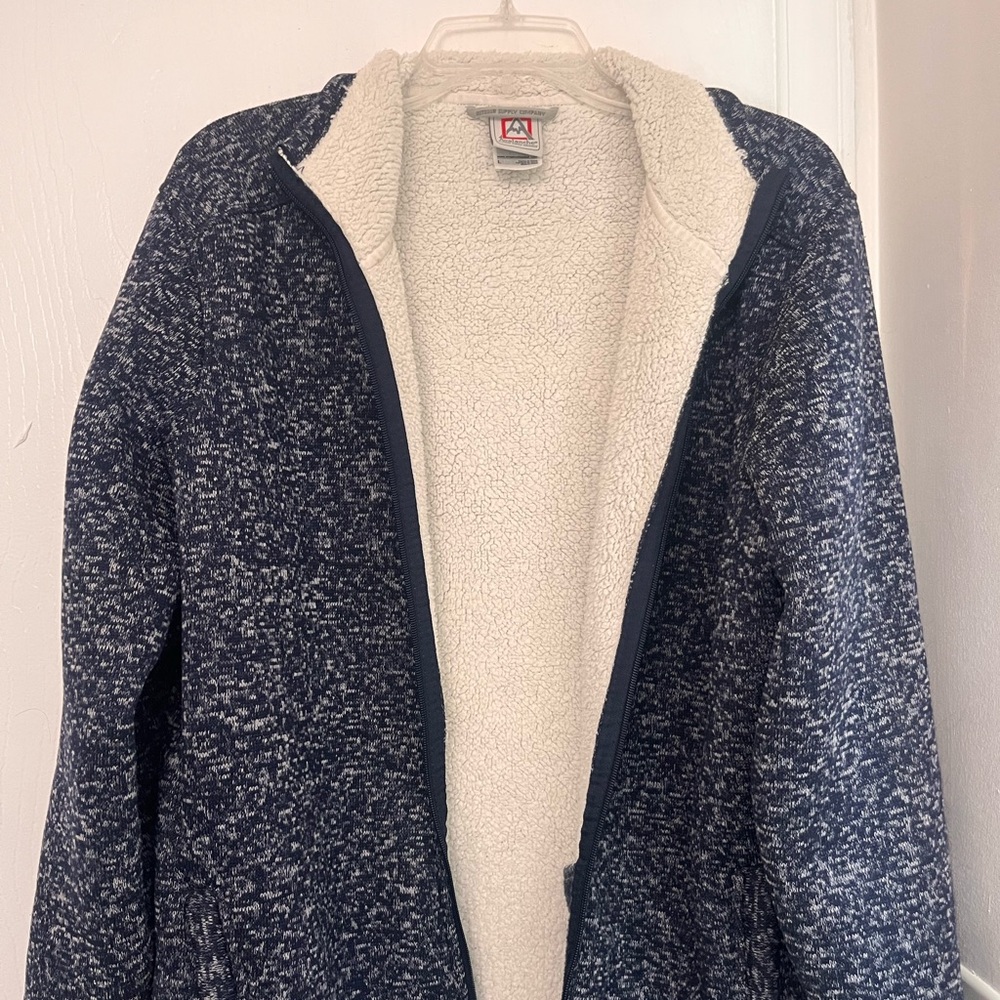 Avalanche Outdoor Navy Jacket with Cream Sherpa lining